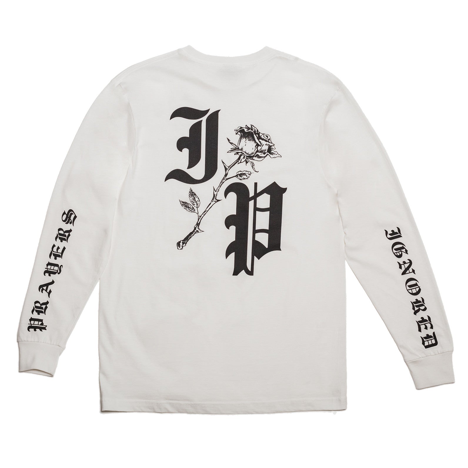 ROSE LONG SLEEVE T-SHIRT - WHITE