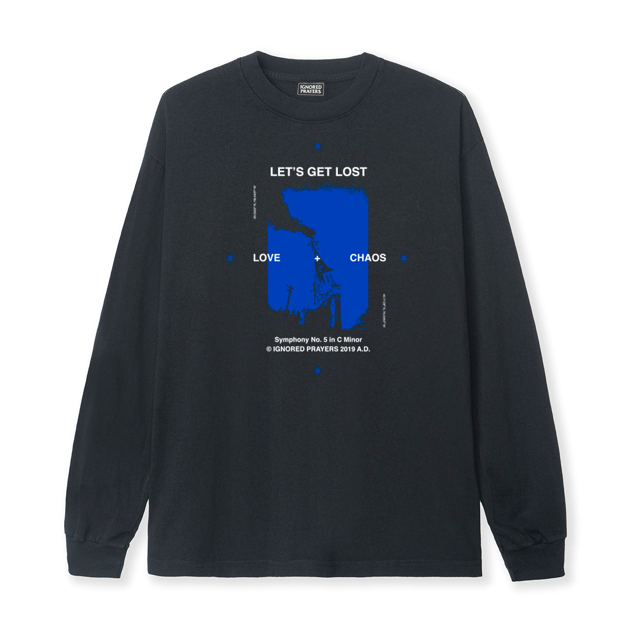 LET'S GET LOST L/S TEE - BLACK