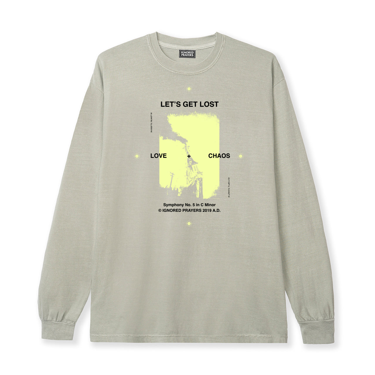 LET'S GET LOST L/S TEE - SANDSTONE