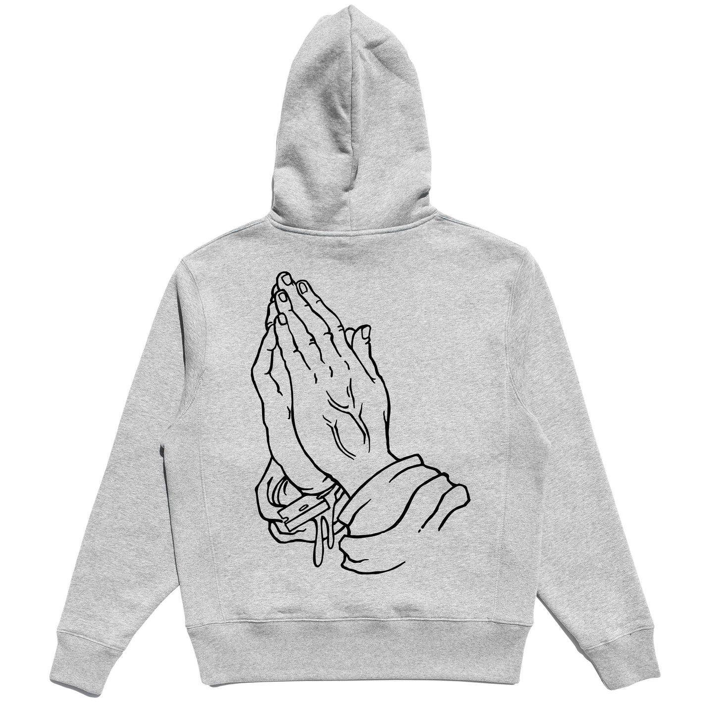OE HANDS HOODIE - HEATHER GREY