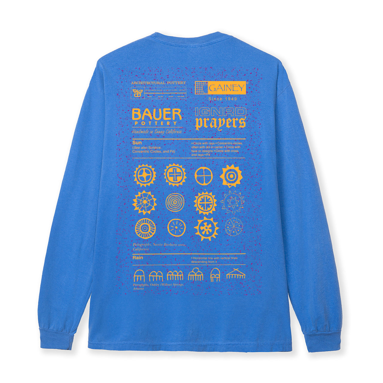 S.L.O.P. L/S  TEE - FLO BLUE