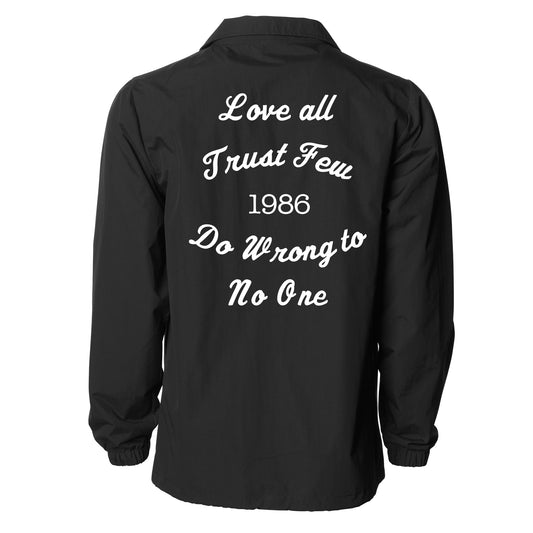 LOVE ALL COACHES JACKET - BLACK