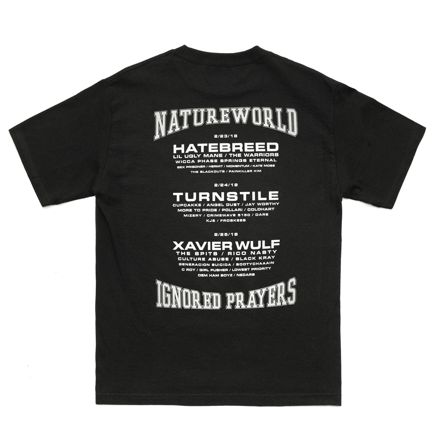 IGNORED PRAYERS x NATURE WORLD OFFICIAL NWNO '18 T-SHIRT