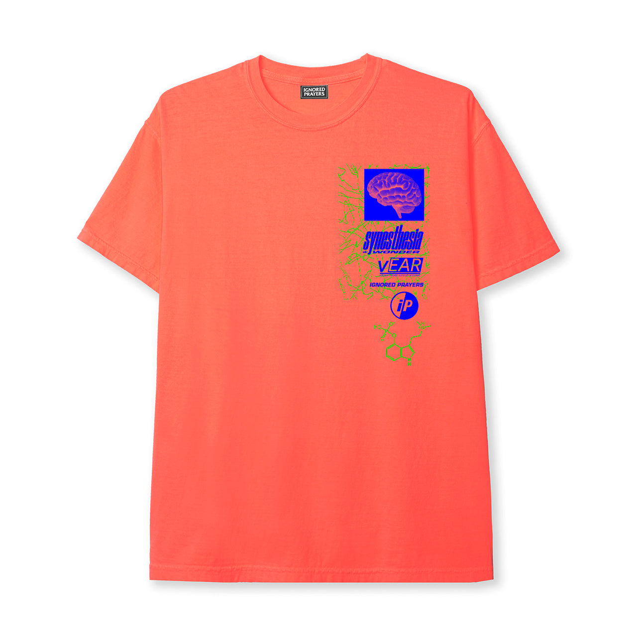 SYNESTHESIA TEE - NEON RED-ORANGE